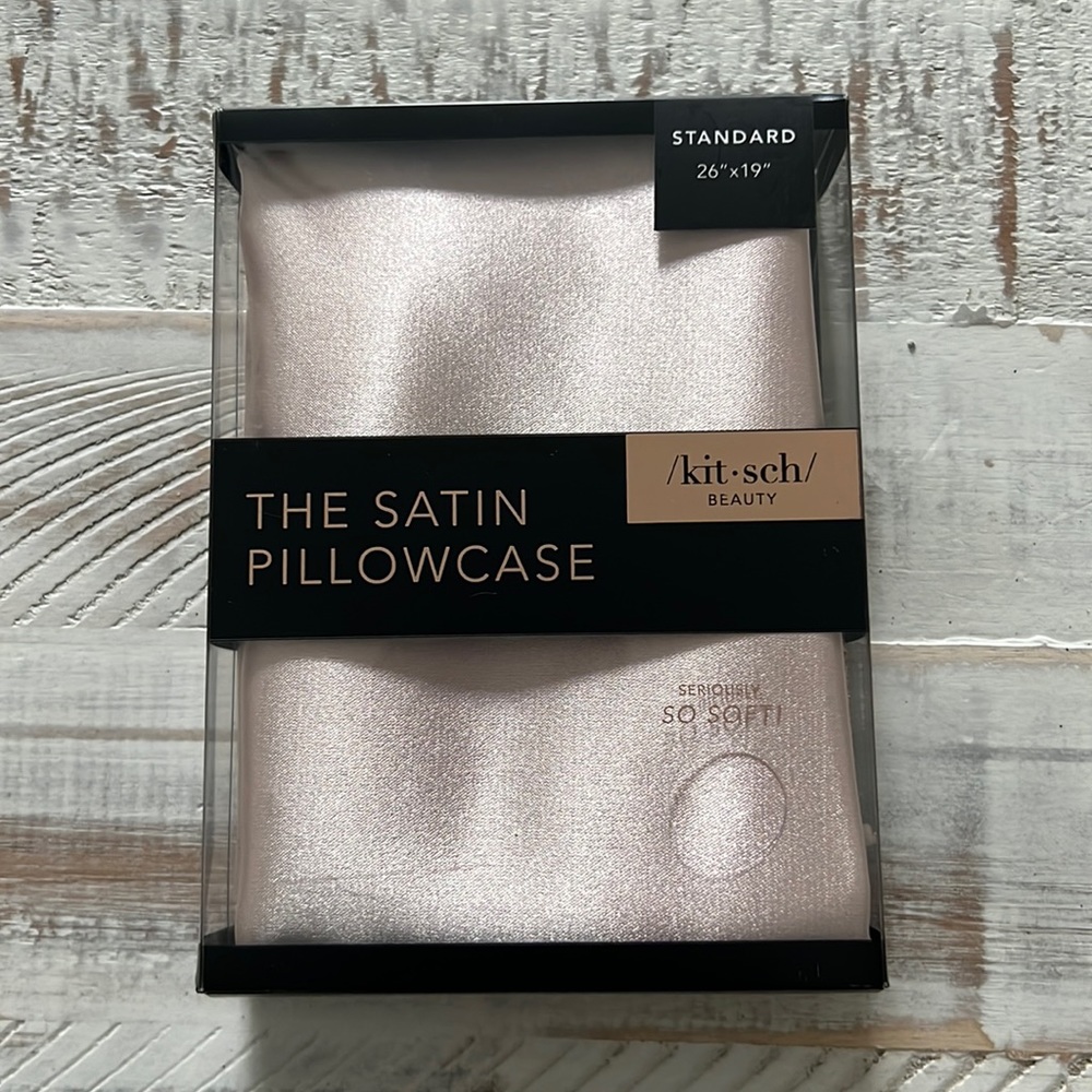 Kitsch 100% Satin Pillowcase with Zipper for Hair & Skin Size Standard